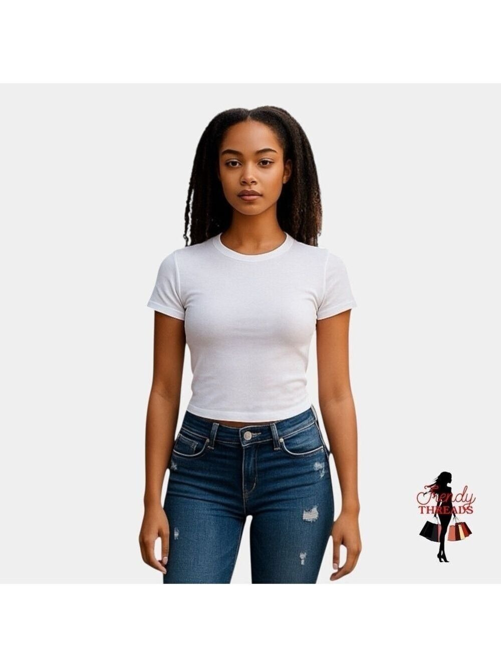 China Girl NEW Organic Cotton Perfect White Baby Tee NWOT Red Label Minimalist